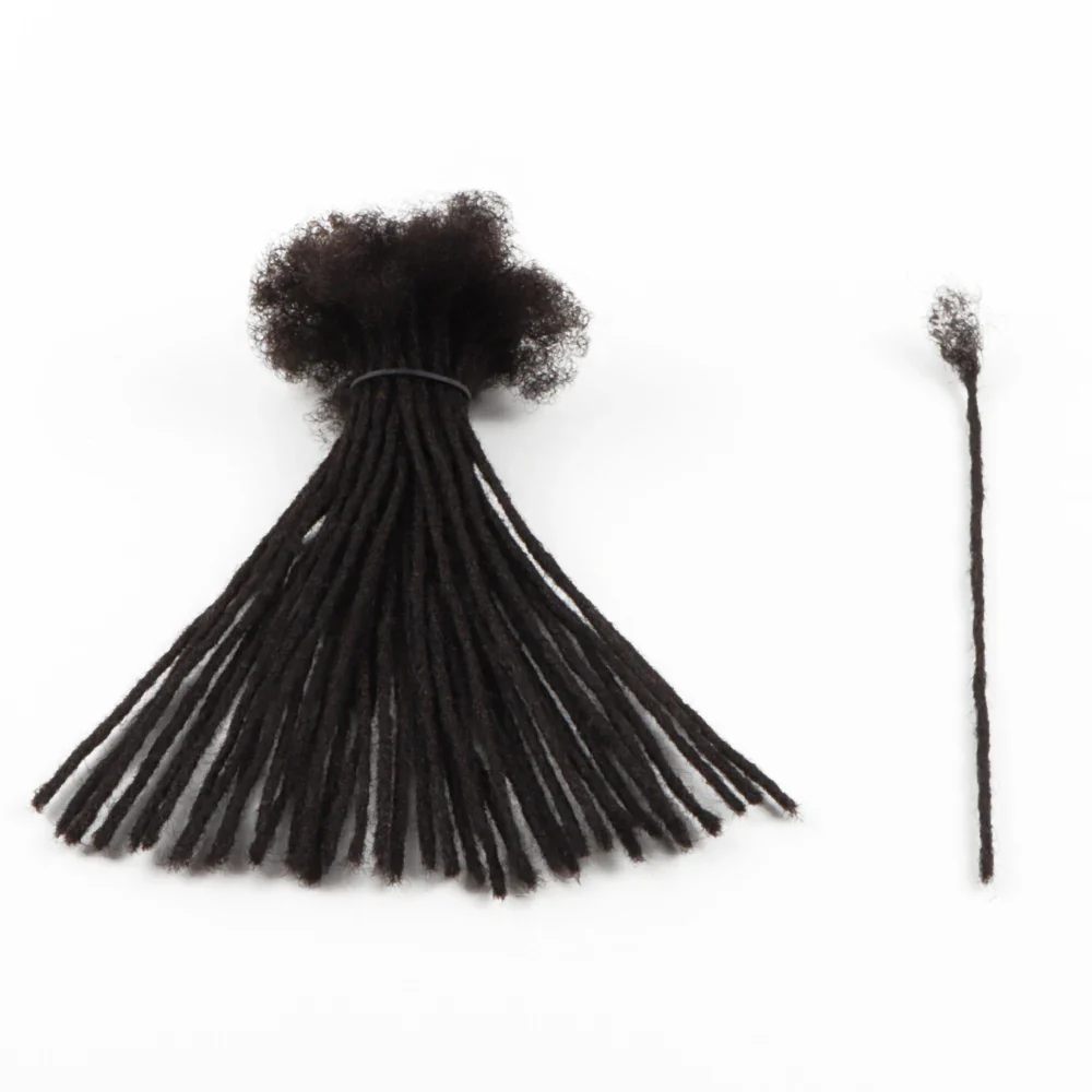 Locsoflove 0.2cm 0.4cm 0.6cm 0.8cm Dread Locks Crochet Hair 100% Real Human Hair Handmade Mirco Dreadlocks Extension For Men Women - Image 3