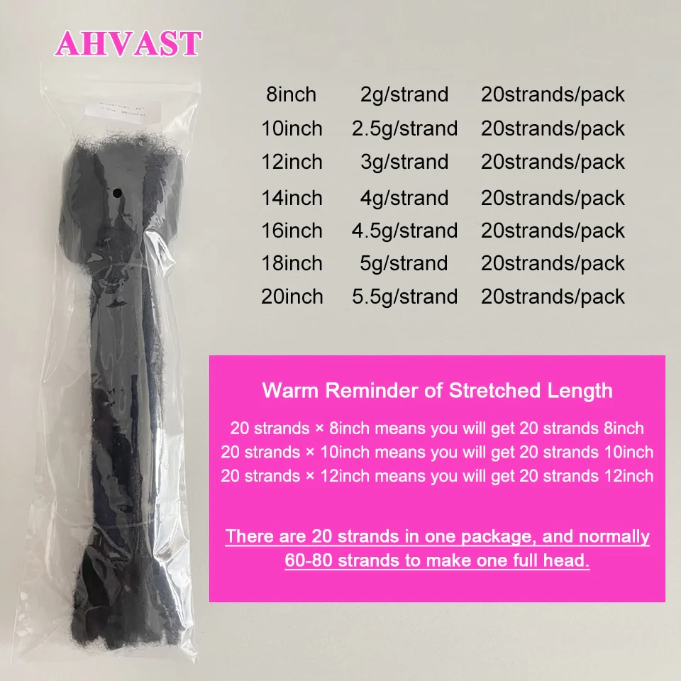 Salt And Pepper Color Cheap Dread Hair Extension - Image 3